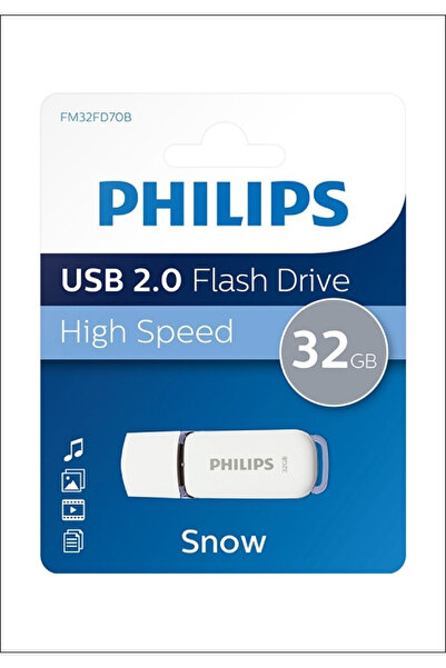 Philips 32 GB Snow USB2.0 Bellek Gri/Beyaz