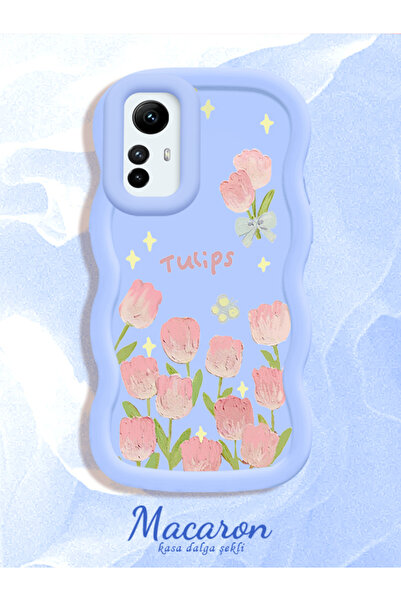 CASEVIBE Xiaomi Redmi Note 12S Uyumlu Lale desenli, darbelere dayanıklı telef...