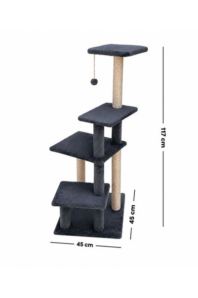 Missidea Mg02 Premium Multi-Level Long Cat Scratching Post Anthracite