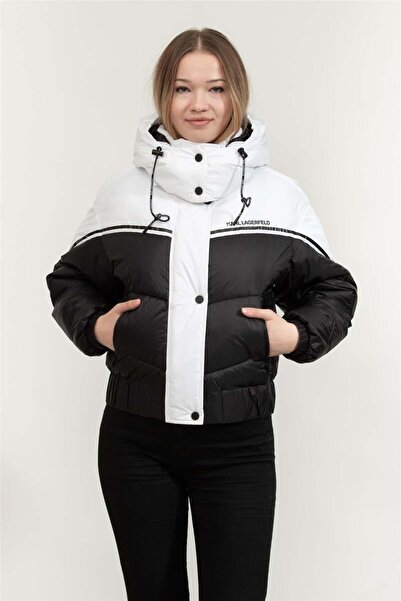 Karl Lagerfeld Siyah - Beyaz Kadın Mont 245W1505