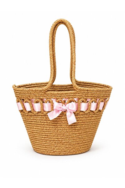 Die Fein Velvet Sand Clutch Straw Handbag