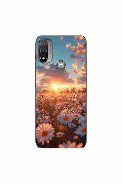OEM Husa compatibila cu Motorola Moto E20 Silicon Gel Tpu Model Rasarit cu Flori