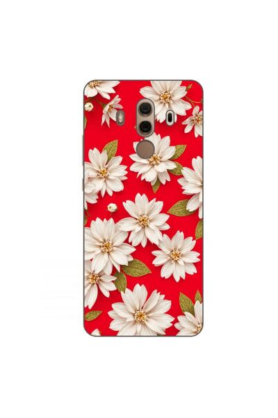 OEM Husa compatibila cu Huawei Mate 10 Pro Silicon Gel Tpu Model White Flower...