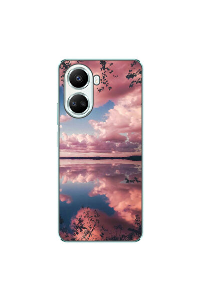 OEM Θήκη συμβατή με Huawei Nova 10 SE Σιλικόνης Gel TPU Μοντέλο Ροζ Σύννεφα