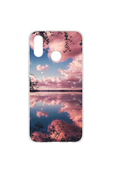 OEM Θήκη συμβατή με Huawei P Smart 2019 Σιλικόνης Gel TPU Μοντέλο Ροζ Σύννεφα