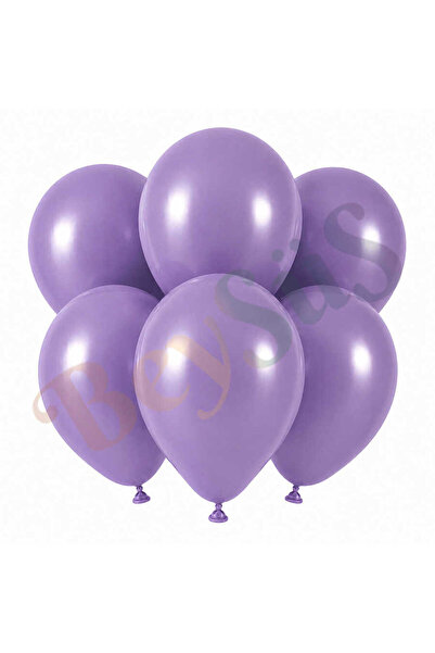 BeySüS Lavender Color Latex Retro Balloon (30 cm) - 6 Pieces