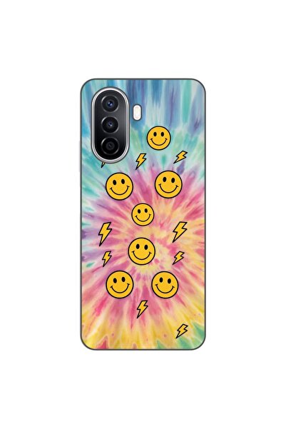 OEM Husa compatibila cu Huawei Nova Y70 Silicon Gel Tpu Model Retro Smiley Faces