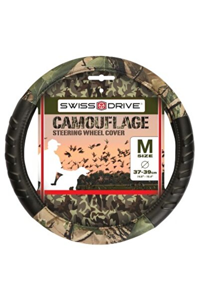 CAR PLUS Husă volan camuflaj 37-39cm, Swiss Drive
