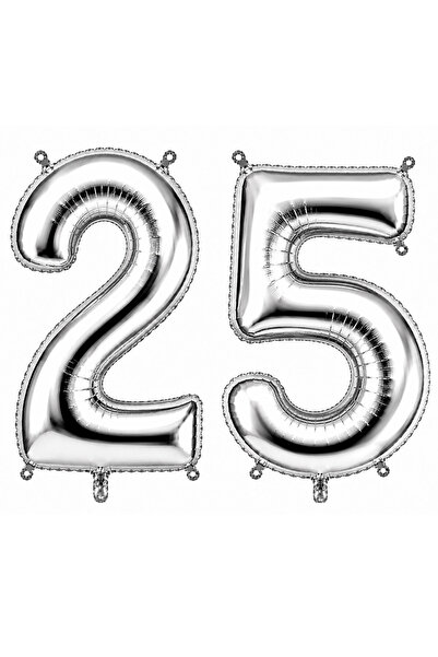BeySüS 25 Foil Balloons Silver Color (36 cm)
