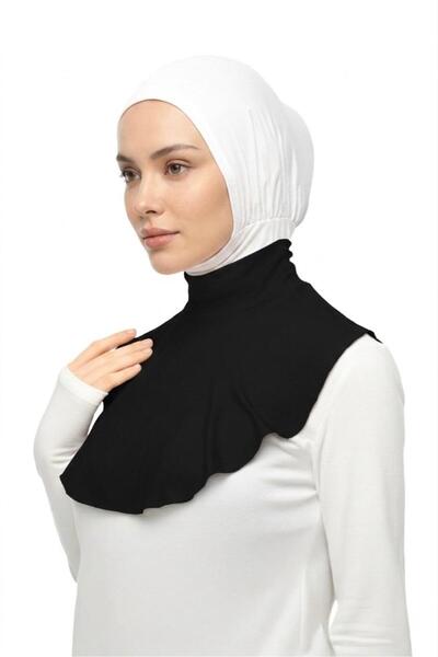 İSTDONATELLA Hijab Neck Collar Plain - Turtleneck High Neck Combed Cotton Fabric