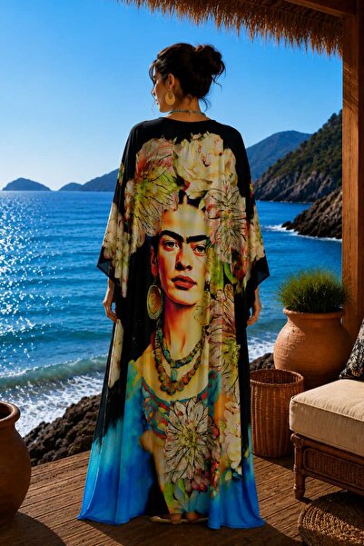 yb yağmur butik Kimono cu model Frida cu trandafiri