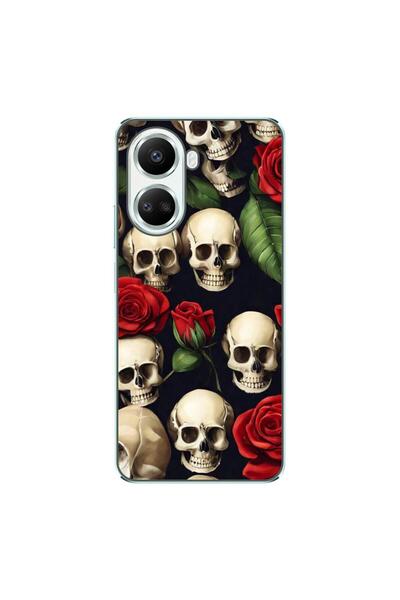 OEM Husa compatibila cu Huawei Nova 10 SE Silicon Gel Tpu Model Skulls and Roses