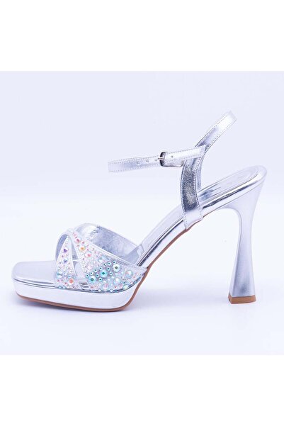 Gusse Edith Women's Stone Embellished Evening Dress Sandals-513