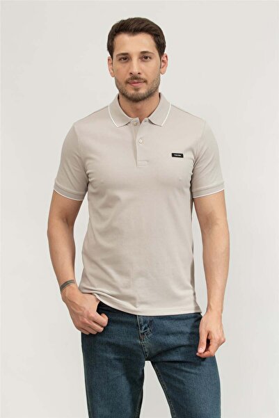 Calvin Klein STRETCH PIQUE TIPPING POLO