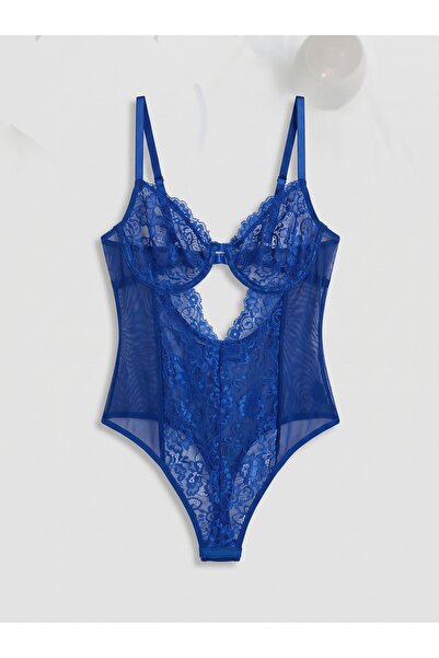PİNKSECRETBUTİK Pink Secret Sapphire Glow Dantel Detaylı Body