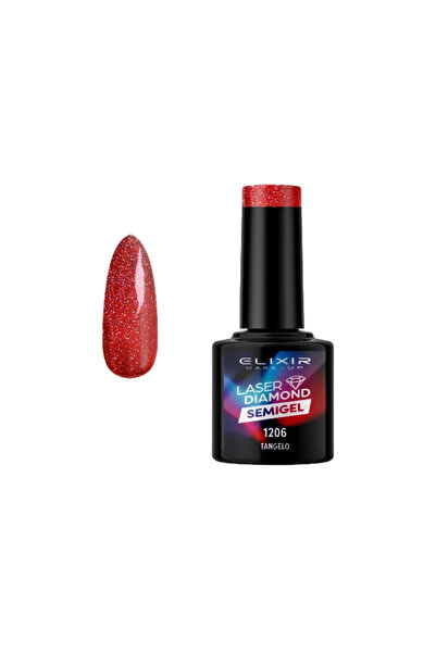 Elixir LASER DIAMOND SEMI GEL (ΗΜΙΜΟΝΙΜΟ ΒΕΡΝΙΚΙ) -1206 (TANGELO) 8ML