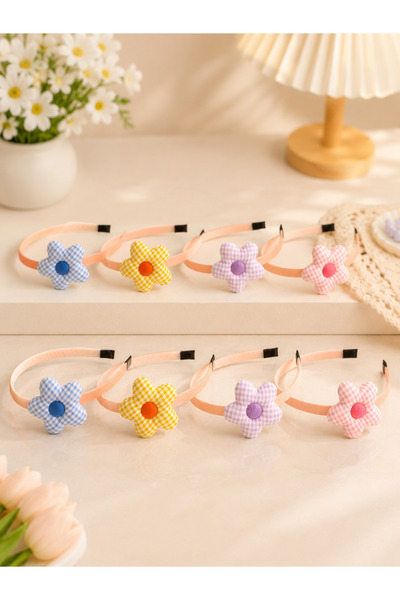 Kids Kız Çocuk Çiçek Detaylı Taç Saç Bandı