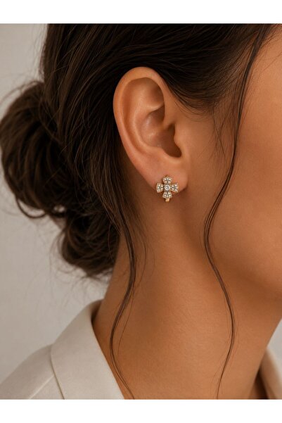 XUPING JEWELRY Xuping Steel Earrings with Flower Figures