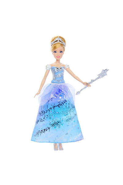 Disney Frozen Disney Sindirella bebeği, sihirli balo elbisesi içinde, ses ve ...