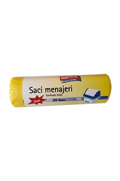 Egepack Σετ 10 Ρολών Κίτρινων Σακουλών Απορριμμάτων 35 λίτρων, Κίτρινο HDP, 2...
