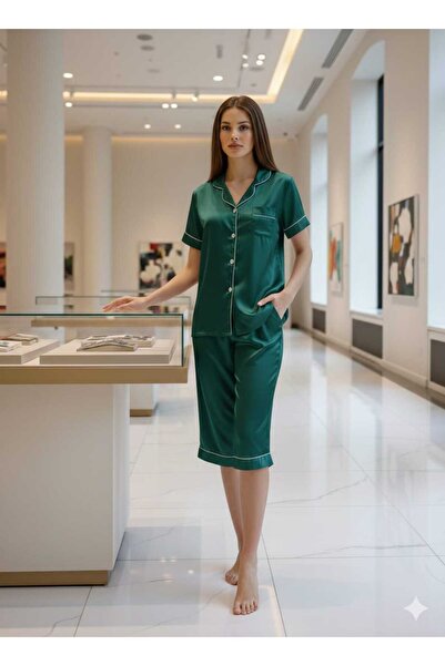 Alsadfine innovations Summer Women's Satin Pajama Set - Sophisticated Style a...