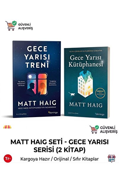Domingo Yayınevi Gece Yarısı Kütüphanesi & Gece Yarısı Treni 2 kitap set