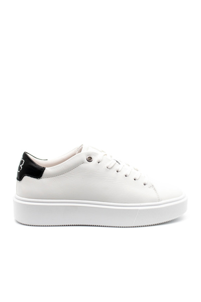 Ted Baker Γυναικεία Δερμάτινα Sneaker Λευκά 259140-WHITE BLACK