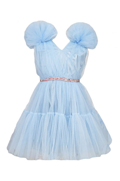 fantasialand Rochita ocazie eleganta fetite, model Jasmine, culoare bleu
