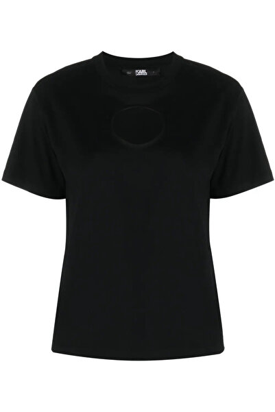 Karl Lagerfeld Γυναικείο Cut Out Fashion T-shirt Μαύρο 231W1708-999 BLACK