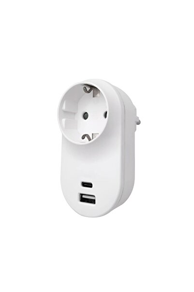 Braytron STECHER SCHUKO USB A+C 3.4A ALB