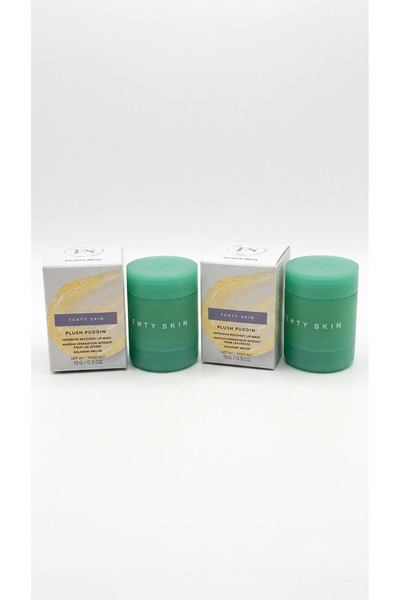 Fenty Skin SET 2X Masca buze, reparatoare si volum, Skin, Plush Puddin, Lip M...
