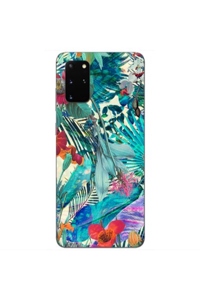 Other Samsung S20 Plus Blue laves tropical Transparent Silicone TPU Θήκη