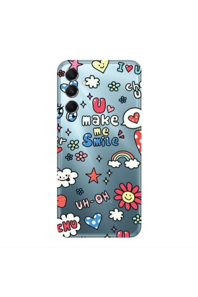 Other Samsung M34 Rainbow flowers Transparent Silicone TPU Θήκη