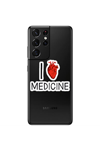 Other Samsung S21 Ultra I Love Medicin Transparent Silicone TPU Θήκη