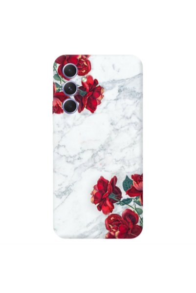 Other Samsung S25 PLUS Marble and roses Transparent Silicone TPU Θήκη
