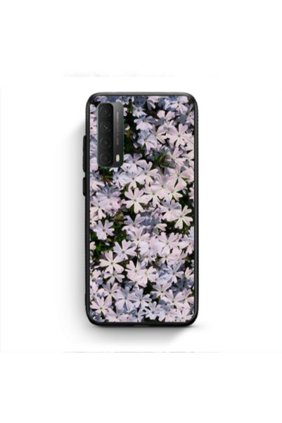 Other Huawei P Smart 2021 Flowers white Black Glossy Θήκη