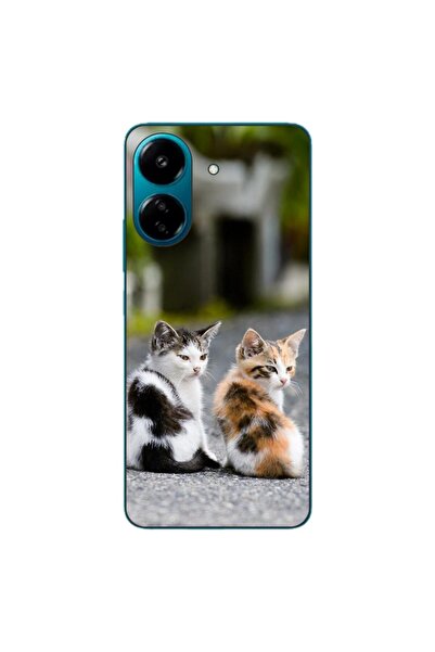 OEM Калъф, съвместим с Xiaomi Redmi 13C 4G, силиконов гел TPU, с шарка на кот...