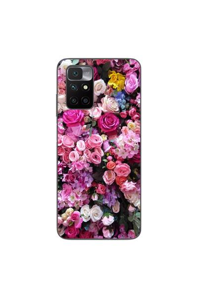 OEM Husa compatibila cu Xiaomi Redmi 10 Silicon Gel Tpu Model Trandafiri Roz