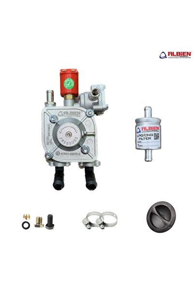 ALBİEN Atiker Uyumlu Gaz Kesicili Sıralı Sistem Regülatör 110kw + Hortum Aras...