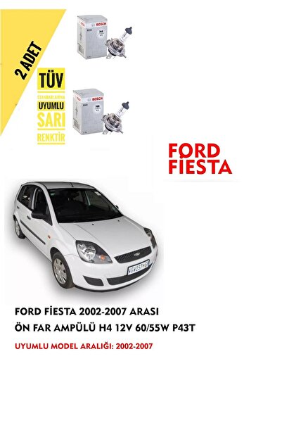 Bosch FORD FİESTA 2002-2007 ARASI ÖN FAR AMPÜL TAKIMI 2 ADET