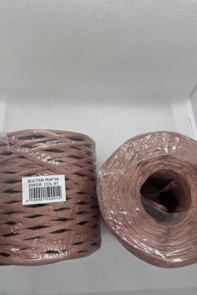 hobi dünyası evim 1 Adet İthal Rafya Kağıt İp 200 Gram Çanta Şapka İpi - Renk...