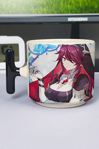 ZipZap Rosaria Genshin Impact Printed Ceramic Luxury Mug (1 Piece) T-Shaped S...