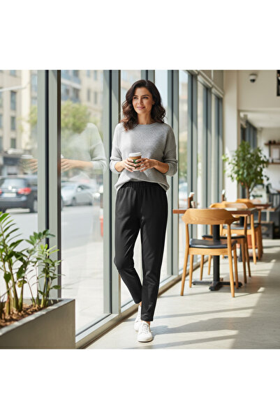 esmara Women's Black Slim Fit Cotton Trousers NWT
