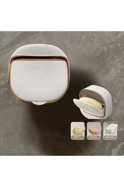 CARTIFY 2pc - Soap Storage Box for Bathroom, Wall-Mounted Drainage Box Suitab...