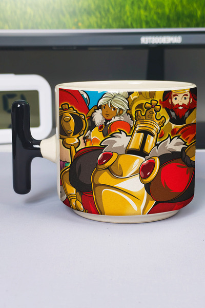 ZipZap Shovel Knight Printed Ceramic Luxury Mug (1 Piece) T-Shaped Special Bl...