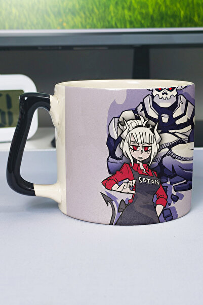 ZipZap Helltaker Printed Ceramic Luxury Mug (1 Piece) Special Black Handle Wa...
