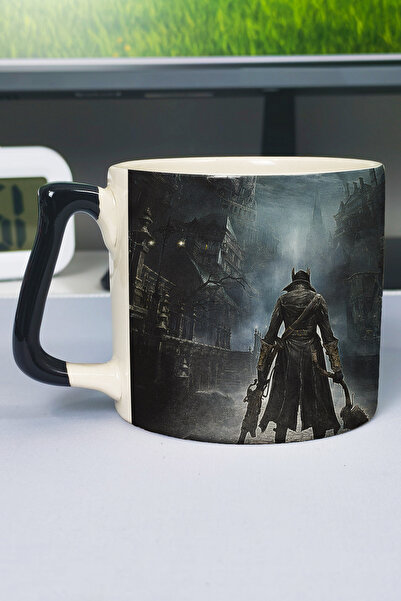 ZipZap Bloodborne Printed Ceramic Luxury Mug (1 Piece) Special Black Handle W...