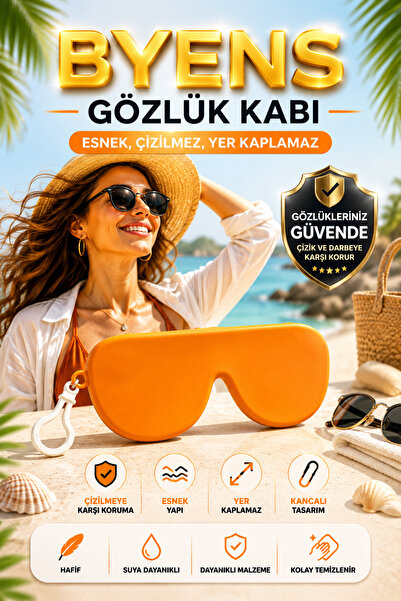 BYENS Gözlük Kabı Koruma Kılıfı Güneş Gözlüğü Saklama Kılıf Silikon Kutusu Ka...