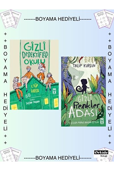 Timaş Yayınları Boyamalı- Gizli Dedektifler Okulu - Gizli Renkler Adası , Eyü...