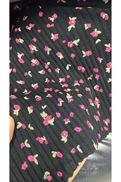 EGE DESIGN Transfer Ei̇bana Black Flowers Organic Cotton